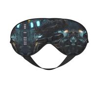 XZDLXJ Future Robot - Antifaz reversible de poliéster para dormir con correa ajustable para máxima comodidad y bloqueo de luz, color negro