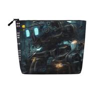 XZDLXJ Future Robot - Bolsa de maquillaje de una sola capa resistente al agua con cremallera para tus necesidades diarias o de viaje, color negro, talla única, Black, Talla única