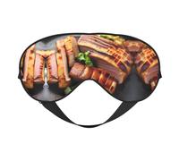 XZDLXJ Golden Roast - Antifaz reversible de poliéster para dormir con correa ajustable para máxima comodidad y bloqueo de luz, color negro