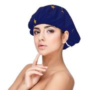 XZDLXJ Gorro de dormir de satén con la bandera del estado de Indiana para adultos, protección y comodidad para el cabello, negro, talla única