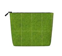 XZDLXJ Green Grassland - Bolsa de maquillaje de una sola capa resistente al agua con cremallera para tus necesidades diarias o de viaje, color negro, talla única, Black, Talla única