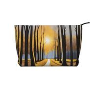 XZDLXJ Impression Sunlight - Bolsa de cosméticos de pana, adecuada para viajes y uso diario, forro resistente, garantiza la longevidad, color negro, talla única, Black, Talla única