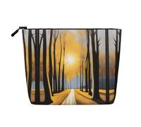 XZDLXJ Impression Sunlight - Bolsa de maquillaje de una sola capa resistente al agua con cremallera para tus necesidades diarias o de viaje, color negro, talla única, Black, Talla única