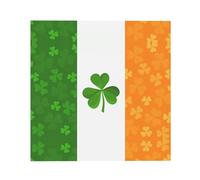 XZDLXJ Lienzo decorativo cuadrado sin marco con bandera irlandesa, tela de poliéster perlado, acabado brillante