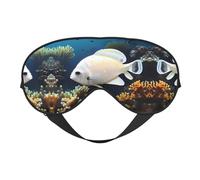 XZDLXJ Máscara de dormir reversible de poliéster con correa ajustable para máxima comodidad y bloqueo de luz, color negro