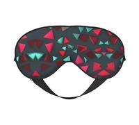 XZDLXJ Máscara de dormir reversible de poliéster con patrón triangular con correa ajustable para máxima comodidad y bloqueo de luz, color negro