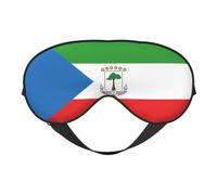 XZDLXJ Máscara reversible de poliéster para dormir con la bandera de Guinea Ecuatorial con correa ajustable para máxima comodidad y bloqueo de luz, color negro