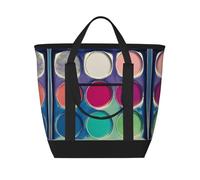 XZDLXJ Paleta de colores redonda de gran capacidad aislada para alimentos fríos y calientes, color negro, talla única, Black, Talla única