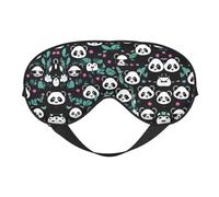 XZDLXJ Panda Cute Face - Antifaz reversible de poliéster para dormir con correa ajustable para máxima comodidad y bloqueo de luz, color negro