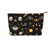 XZDLXJ Planet in the Dark - Bolsa de cosméticos de pana, adecuada para viajes y uso diario, forro resistente, garantiza la longevidad, color negro, talla única, Black, Talla única