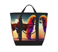 XZDLXJ Puppy waiting to go home - Bolsa de hombro aislada de gran capacidad para alimentos fríos y calientes, color negro, talla única, Black, Talla única