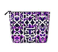 XZDLXJ Purple Maze - Bolsa de maquillaje de una sola capa resistente al agua con cremallera para tus necesidades diarias o de viaje, color negro, talla única, Black, Talla única
