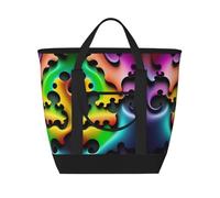 XZDLXJ Puzzle qui se dispersent - Bolsa de hombro aislada de gran capacidad para alimentos fríos y calientes, color negro, talla única, Black, Talla única