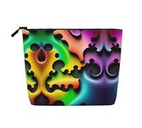 XZDLXJ Puzzle qui se dispersent - Bolsa de maquillaje de una sola capa resistente al agua con cremallera para tus necesidades diarias o de viaje, color negro, talla única, Black, Talla única