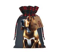 XZDLXJ render of a Neotribal - Bolsa de arpillera con cordón con tela a cuadros y etiqueta de papel kraft, Black, M