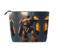 XZDLXJ Robots at War - Bolsa de maquillaje de una sola capa resistente al agua con cremallera para tus necesidades diarias o de viaje, Negro -, Talla única