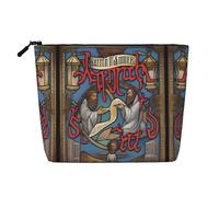 XZDLXJ Saints and Sinners - Bolsa de maquillaje de una sola capa resistente al agua con cremallera para tus necesidades diarias o de viaje, color negro, talla única, Black, Talla única