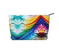 XZDLXJ Scribble Art Toand Paint - Bolsa de cosméticos de pana, adecuada para viajes y uso diario, forro resistente, garantiza la longevidad, negro, talla única, Black, Talla única