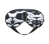 XZDLXJ Seals on ice - Antifaz reversible de poliéster para dormir con correa ajustable para máxima comodidad y bloqueo de luz, color negro