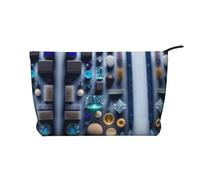 XZDLXJ Smart Crystal Art - Bolsa de cosméticos de pana, adecuada para viajes y uso diario, forro resistente, garantiza la longevidad, color negro, talla única, Black, Talla única