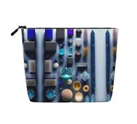 XZDLXJ Smart Crystal Art - Bolsa de maquillaje de una sola capa resistente al agua con cremallera para tus necesidades diarias o de viaje, color negro, talla única, Black, Talla única