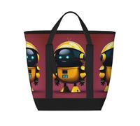 XZDLXJ Smart Robot - Bolsa de hombro aislada de gran capacidad para alimentos fríos y calientes, color negro, talla única, Black, Talla única