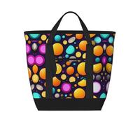 XZDLXJ Smile Sticker - Bolsa de hombro aislada de gran capacidad para alimentos fríos y calientes, color negro, talla única, Black, Talla única