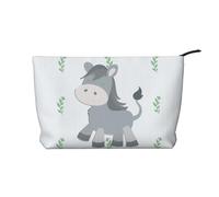 XZDLXJ Smiling Donkey - Bolsa de cosméticos de pana, adecuada para viajes y uso diario, forro resistente, garantiza la longevidad, color negro, talla única, Black, Talla única