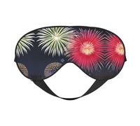 XZDLXJ Splendid Fireworks - Antifaz reversible de poliéster para dormir con correa ajustable para máxima comodidad y bloqueo de luz, color negro