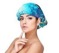 XZDLXJ Submarine Coral Rays - Gorro de dormir de satén para adultos, protección y comodidad para el cabello, color negro, talla única