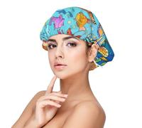 XZDLXJ Turtle and Fish - Gorro de dormir de satén para adultos, protección y comodidad para el cabello, color negro, talla única
