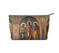 XZDLXJ Una bolsa de cosméticos de pana Divine Frescoes, adecuada para viajes y uso diario, forro resistente, garantiza la longevidad, negro, talla única, Black, Talla única