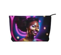 XZDLXJ Una bolsa de cosméticos Performer's Glow de pana, adecuada para viajes y uso diario, forro resistente, garantiza la longevidad, negro, talla única, Black, Talla única