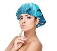 XZDLXJ Whales Under The Sea - Gorro de dormir de satén para adultos, protección y comodidad para el cabello, color negro, talla única