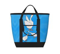 XZDLXJ White Goose House - Bolsa de hombro aislada de gran capacidad para alimentos fríos y calientes, Negro -, Talla única