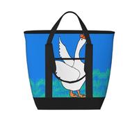 XZDLXJ White Goose Spread its Wings - Bolsa de hombro aislada de gran capacidad para alimentos fríos y calientes, color negro, talla única, Black, Talla única