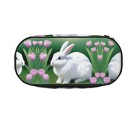XZDLYY Bolsa de almacenamiento portátil y ligera de Bunny Bliss para artículos de papelería y objetos pequeños