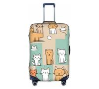 XZDLYY Furry Friends - Funda para maleta con cremallera invisible, para negocios y viajes, sin maleta, White, L