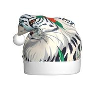 XZDPY Bonito sombrero de Navidad de tigre blanco para adulto, accesorio de disfraz de fiesta de vacaciones, gorro de evento de Papá Noel