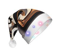 XZDPY Moderno sombrero decorativo iluminado de Navidad con iconos de letras para adultos, sombrero de vacaciones para fiestas y festivales