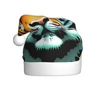 XZDPY Sombrero de Navidad con cabeza de tigre para adulto, accesorio de disfraz de fiesta de vacaciones, gorro de evento de Papá Noel