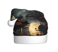 XZDPY Sombrero de Navidad con estrellas y planetas para adultos, accesorio de disfraz de fiesta de vacaciones, gorro de evento de Papá Noel