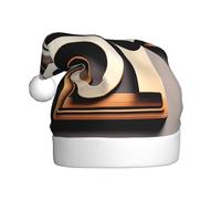 XZDPY Sombrero de Navidad moderno con iconos de letras para adultos, accesorio de disfraz de fiesta de vacaciones, gorro de evento de Papá Noel