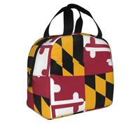 XZDZWK Bolsa de almuerzo multifuncional con bandera del estado de Maryland, duradera y fácil de llevar, para el trabajo, la escuela, picnics y actividades al aire libre