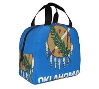 XZDZWK Bolsa de almuerzo multifuncional con bandera del estado de Oklahoma, duradera y fácil de transportar para el trabajo, la escuela, picnics y actividades al aire libre