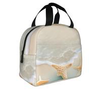XZDZWK Bolsa de almuerzo multifuncional con estrella de mar de playa, duradera y fácil de transportar para el trabajo, la escuela, picnics y actividades al aire libre