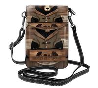 XZDZWK Bolso de mensajero rústico Lodge Bear ligero, antirrobo, pequeño, resistente al desgaste, portátil y práctico para viajes y uso diario