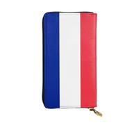 XZDZWK Cartera de mano de gran capacidad, diseño multifuncional, diseño de bandera francesa, suave, protección de privacidad