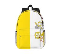 XZDZWK Elegante y versátil bolsa de bandera del Vaticano de 15 pulgadas con correa de hombro ajustable para uso diario, escuela, oficina y viajes de fin de semana
