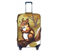 XZDZWK Fundas para maleta de ardilla que come nueces, a prueba de arañazos y polvo, con diseño personalizado para viajes, negocios y uso al aire libre, White, L